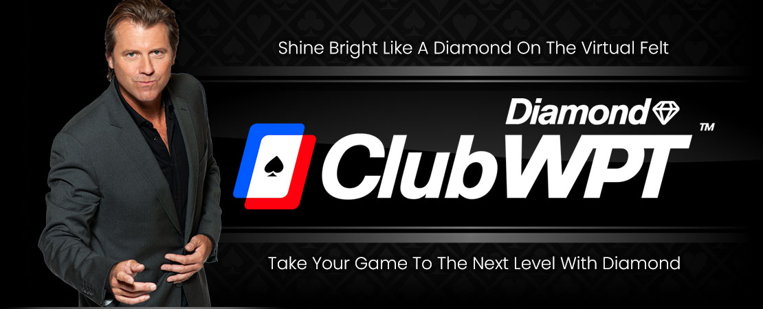 ClubWPT Diamond promotional graphic featuring Vince Van Patten