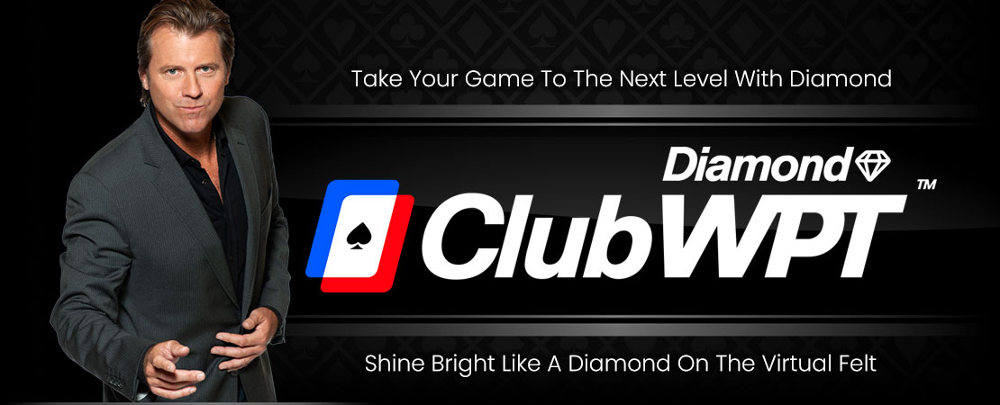 ClubWPT Diamond promotional graphic featuring Vince Van Patten