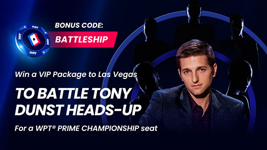 The Tony Dunst WPT Battleship Bounty on ClubWPT promotional graphic