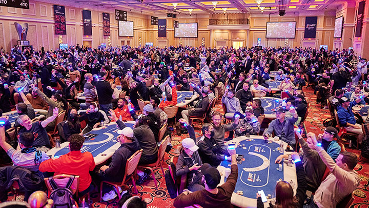 Photo of poker players at the 2022 WPT World Championship at Wynn Las Vegas