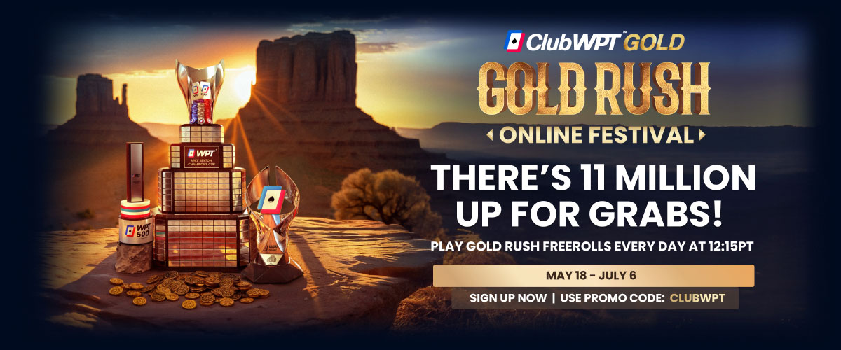 ClubWPT Gold's Gold Rush Promotional Graphic